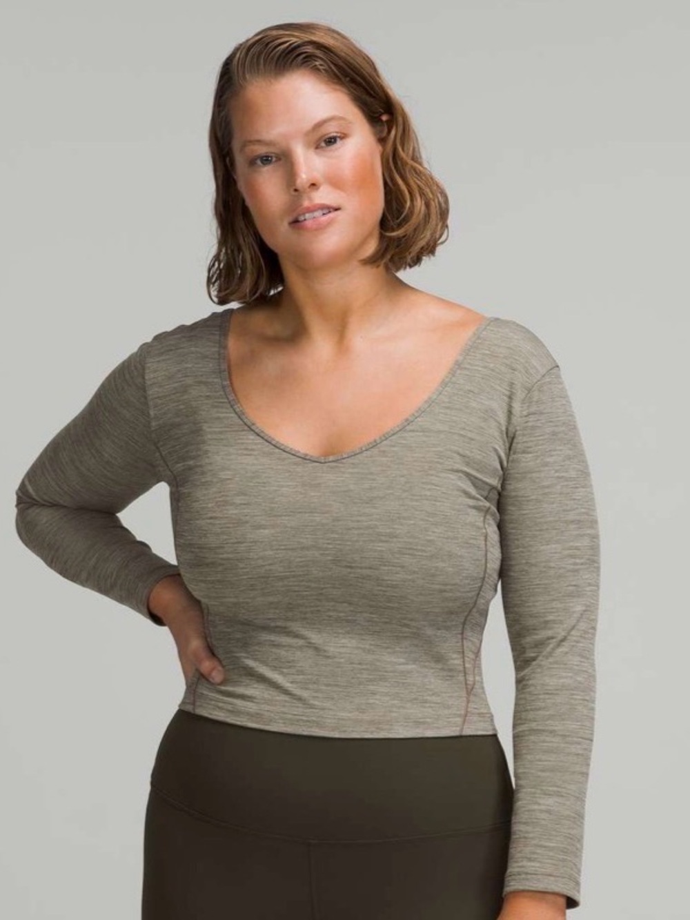 NWT Lululemon Align Long Sleeve Size 12 Heathered Rover